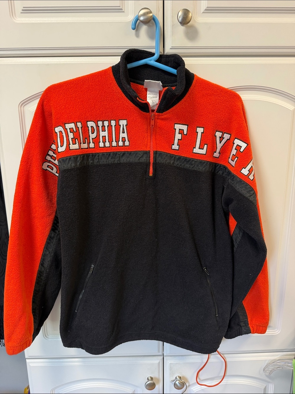 Mighty Mac Sports NHL Philadelphia  Flyers Quarter-Zip Fleece Pullover L-16-18